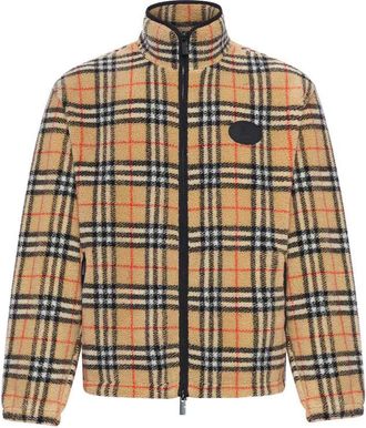 Burberry Checked Cashmere And Wool Blend Fleece