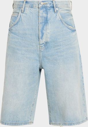 Purple Men & apos;s Vintage Dust Bow Denim Shorts
