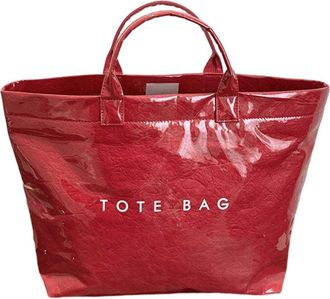 Generic WENHESHAOQI Womens Large PVC Tote Bag with Stylish Letters Print - Clear Transparent Reusable Shopping Hobo Handbags, Lightweight Waterproof Paper Sho