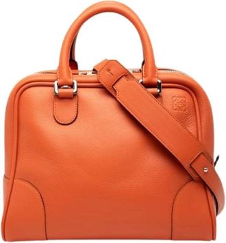 Loewe Pre-owned Handbags, female, Orange, Size: ONE SIZE Pre-owned Leather Handbag