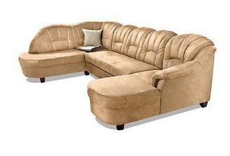 HOME AFFAIRE Wohnlandschaft »Budapest, viel Platz, Breite 288cm, zeitlos und elegant, U-Form« wahlweise mit Bettfunktion