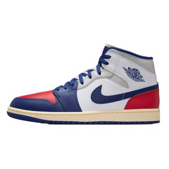 Nike Air Jordan 1 Mid White / Deep Royal Blue DQ8426-102 Mens