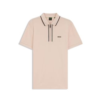 BOSS Active Slim-fit polo shirt in moisture-wicking stretch cotton