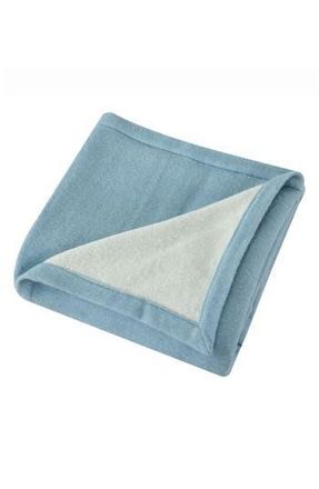 Melange Home Self Hem Merino Wool Blanket in Blue at Nordstrom Rack, Size Queen