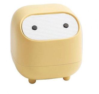 OEM Papelera Peque&ntilde;a De Escritorio Con Tapa De Ninja Adorable, Amarilla