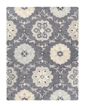 LR Home Lr Home Winn Traditional Floral Medallion Wool Area Rug