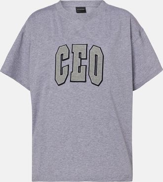 Balenciaga T-shirt CEO Team in jersey di cotone