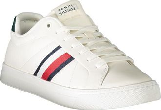Tommy Hilfiger Striped Leather Sneaker - White