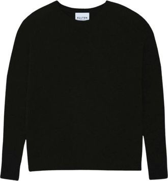 Kujten Amelie Sweater - Dames - Ronde hals truien - Zwart - L - Wol - Truien & Vesten