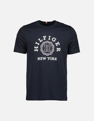 Tommy Hilfiger Mens Coin Logo T-Shirt - Blue/Black - Size: 42