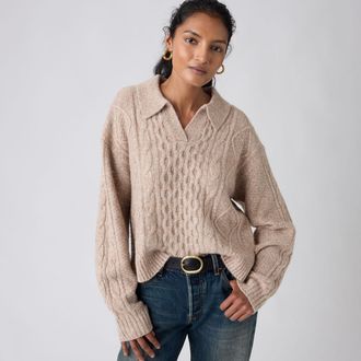 Levi's Nova Cable Sweater - Womens - XS - Brown
