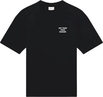 Dr&ocirc;le de Monsieur T-Shirt 100% Katoen - Heren - T-shirts - Zwart - L - Katoen - Tops
