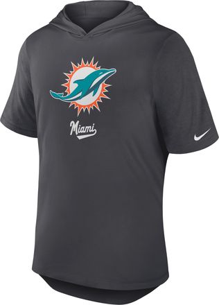 Nike Miami Dolphins Nike Mens Dri-FIT NFL Hooded T-Shirt in Grey | 03NB06F9P-2B7