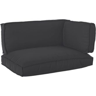 vidaXL Juego De Cojines De Paleta 3 Pcs Negro 120 X 80 X 12 Cm Vidaxl