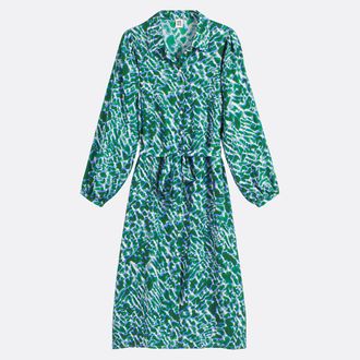 La Redoute Collections Bedrukte lange jurk met ballonmouwen