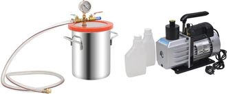vidaXL C&aacute;mara De Vac&iacute;o Con Bomba De 2 Etapas 5,5 L Vidaxl