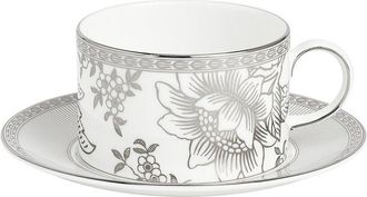 Wedgwood Silver Tonquin Teacup Saucer