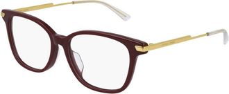 Bottega Veneta BV1074OA004 Square Full Rim Eyeglasses - Burgundy