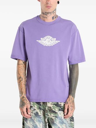 Nike Jordan wings-print logo T-shirt - men - Cotton - M - Purple