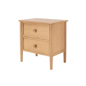 Woodek Set de 2 mesitas de roble y chapa de roble