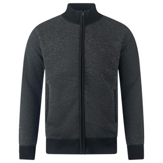 Carabou Raphael Valencino Full Zip Cardigan Thermal Lined with Pocket Mens M-XXL Harvard (UK, Alpha, L, Regular, Regular, Black)