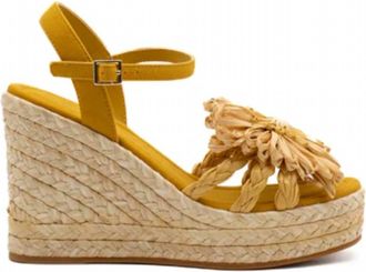 Paloma Barcel&oacute; Womens Fannie Braided Floral Sandals In Natural Raffia
