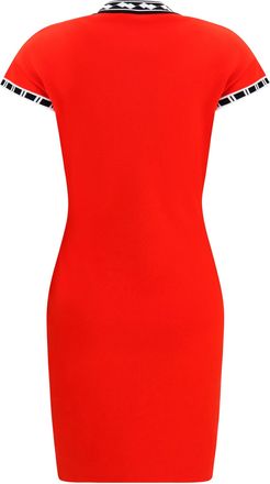 Versace Womens Cotton Knit Mini Dress Scarlet