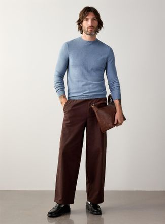 Le 31 Mens Silky knit crew-neck sweater