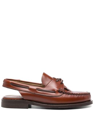 Hereu Saler Leather Slingback Loafers-Donna