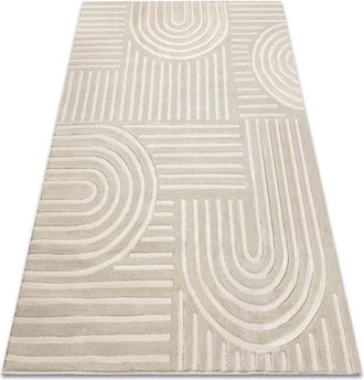 RugsX Alfombra Balance 1918 Taupe - Geom&eacute;trico, Estructural, Glamour Beige 180x270 Cm