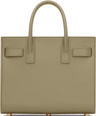 Saint Laurent Womens Sac De Jour Nano Bag Green Calfskin Handbags Hand