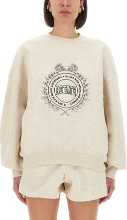 Rotate Grey Graphic Crew Neck Sweatshirt
