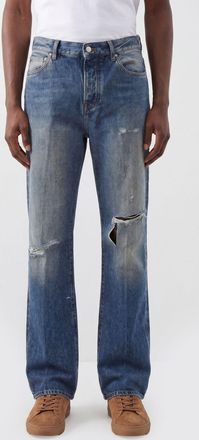 Amiri Jeans straight in denim distressed