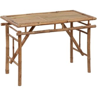 vidaXL vidaXL Tavolo da Giardino Pieghevole 115x50x75 cm Bamb&ugrave;