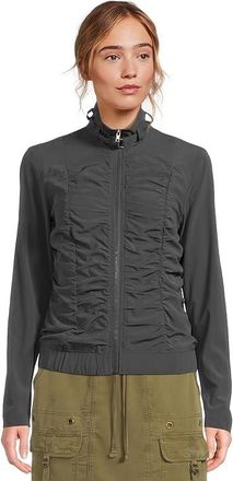 Xcvi Momentum Jacket Womens Sweatshirt Charcoal : LG (US 12-14), Polyester/Spandex