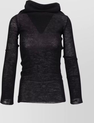 Ann Demeulemeester drop shoulder knit top hood
