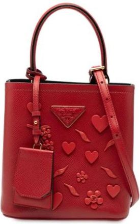 Prada Pre-owned Leather prada-bags - Dames - Vintage Handtas - Rood - ONE Size - Vintage