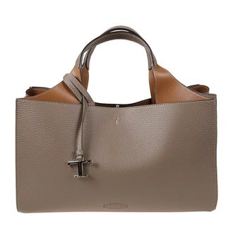 Tod's Tassen, Dames, Bruin, ONE Size, Leer, Apa Due Manici T Pend Costola Mini