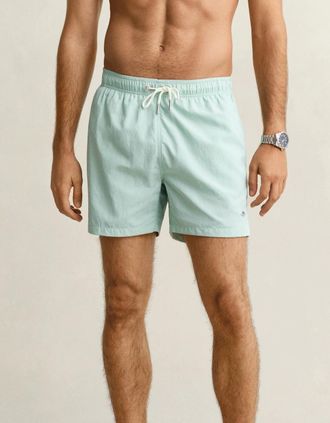GANT Mens GANT Mens Swim Shorts - 347 Washed Turquoise - Green - Size: 37/36/32