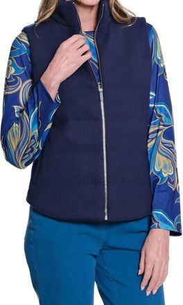 Multiples Quilted Vest In Midnight