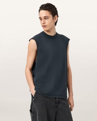 AllSaints Cotton Cole Sleeveless Crew Neck T-Shirt, Size: XXL