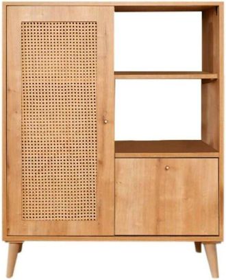 Dmora Aparador Dfrigeri, Buf&eacute; De Sal&oacute;n, Aparador De Sal&oacute;n, Despensa De Cocina, 90x40h110 Cm, Roble - Dmora
