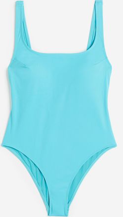 H&M Badeanzug High Leg - Turquoise