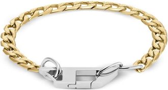 Diesel Dx1437 logo-buckle bracelet - unisex - Steel - One Size - Gold