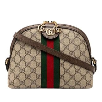 Gucci Pre-owned Cross Body Bags, female, Brown, Size: ONE SIZE Pre-owned Fabric Crossbody Bag