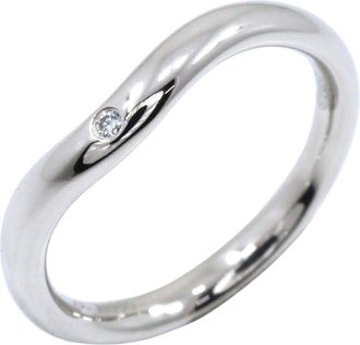 Tiffany & Co. Silver Platinum 950 Band Ring (Pre-Owned)