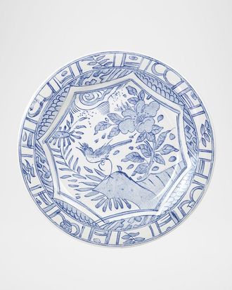Gien Oiseau Blue & White Dessert Plate