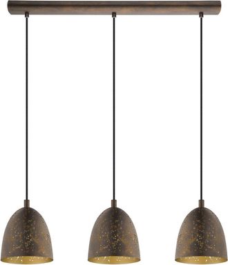 Loops Hanging Ceiling Pendant Light Brown & Gold Pattern 3x 60W E27 Kitchen Island