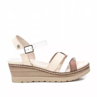 Xti Womens Wedge Strappy Sandals In White