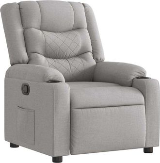 vidaXL Sillón reclinable de tela gris nube Vidaxl